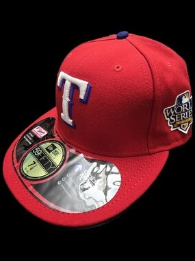 Texas Rangers New Era 59FIFTY World Series Fitted Hat Size 7 1/8
